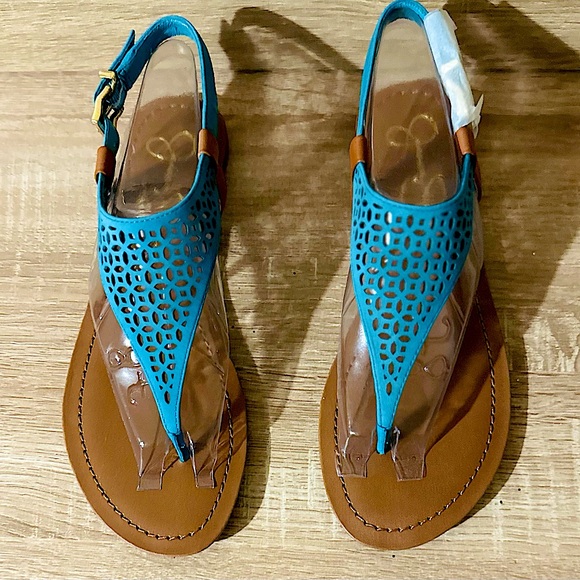 Jessica Simpson Size 9 Teal Sandals - Picture 1 of 3